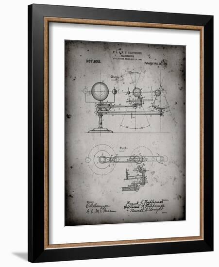 PP988-Faded Grey Planetarium 1909 Patent Poster-Cole Borders-Framed Giclee Print