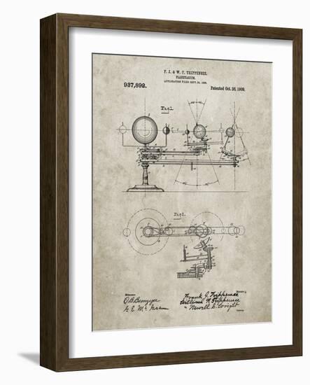 PP988-Sandstone Planetarium 1909 Patent Poster-Cole Borders-Framed Giclee Print