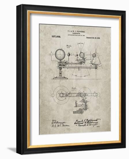 PP988-Sandstone Planetarium 1909 Patent Poster-Cole Borders-Framed Giclee Print