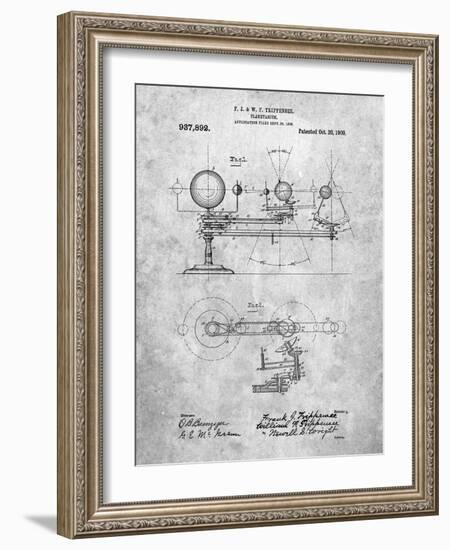 PP988-Slate Planetarium 1909 Patent Poster-Cole Borders-Framed Giclee Print