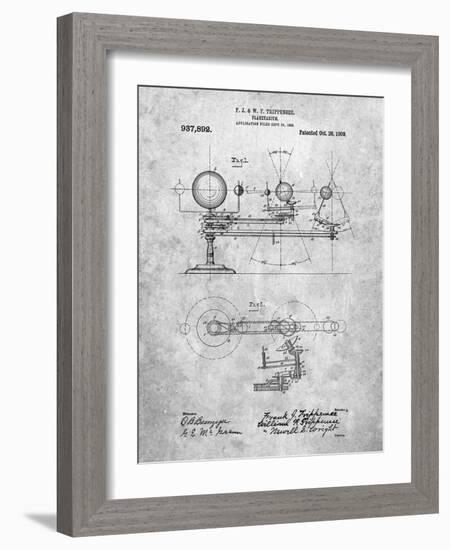 PP988-Slate Planetarium 1909 Patent Poster-Cole Borders-Framed Giclee Print