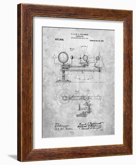 PP988-Slate Planetarium 1909 Patent Poster-Cole Borders-Framed Giclee Print