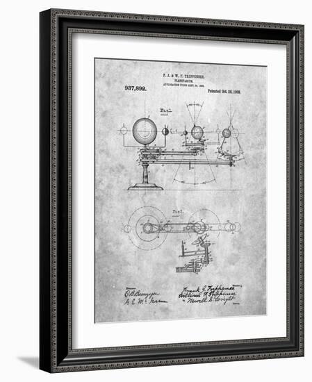 PP988-Slate Planetarium 1909 Patent Poster-Cole Borders-Framed Giclee Print