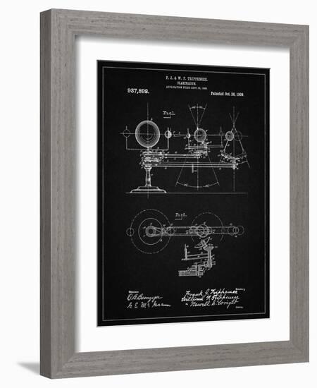 PP988-Vintage Black Planetarium 1909 Patent Poster-Cole Borders-Framed Giclee Print