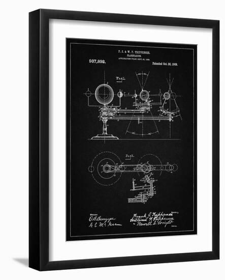 PP988-Vintage Black Planetarium 1909 Patent Poster-Cole Borders-Framed Giclee Print