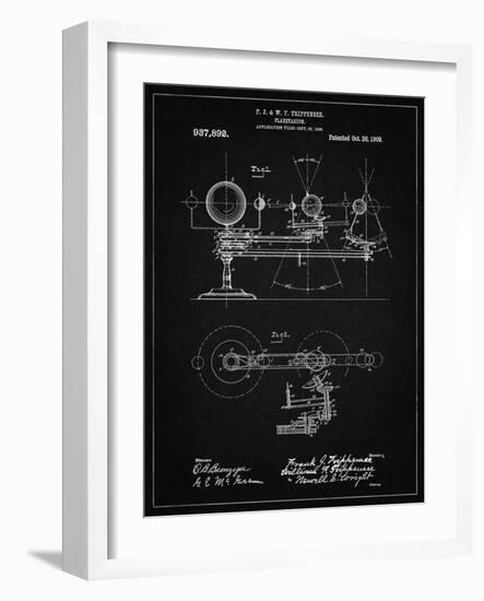 PP988-Vintage Black Planetarium 1909 Patent Poster-Cole Borders-Framed Giclee Print