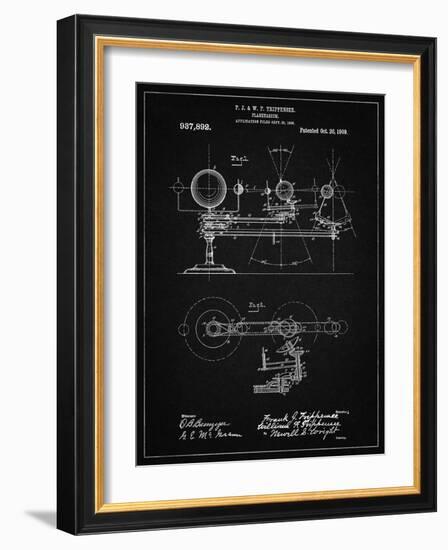 PP988-Vintage Black Planetarium 1909 Patent Poster-Cole Borders-Framed Giclee Print