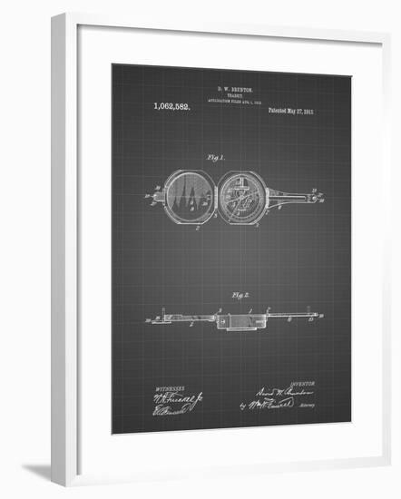 PP992-Black Grid Pocket Transit Compass 1919 Patent Poster-Cole Borders-Framed Giclee Print