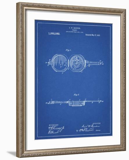PP992-Blueprint Pocket Transit Compass 1919 Patent Poster-Cole Borders-Framed Giclee Print