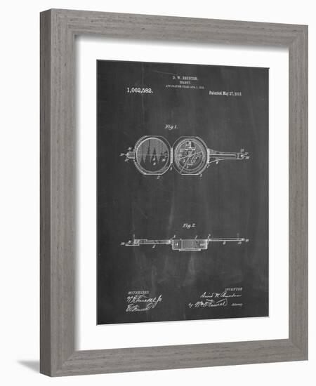 PP992-Chalkboard Pocket Transit Compass 1919 Patent Poster-Cole Borders-Framed Giclee Print