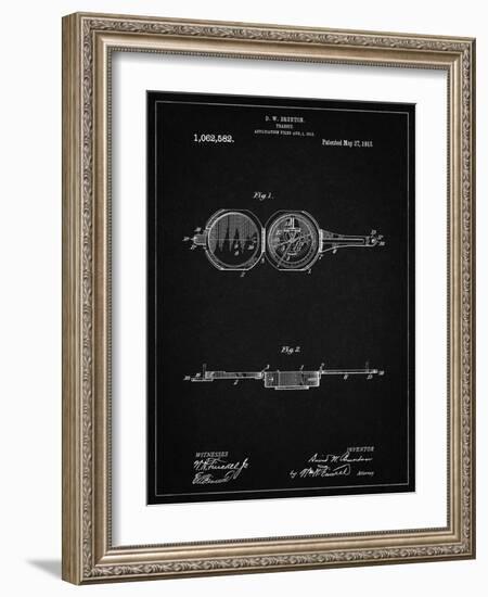 PP992-Vintage Black Pocket Transit Compass 1919 Patent Poster-Cole Borders-Framed Giclee Print