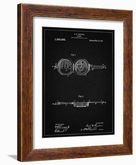 PP992-Vintage Black Pocket Transit Compass 1919 Patent Poster-Cole Borders-Framed Giclee Print