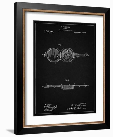 PP992-Vintage Black Pocket Transit Compass 1919 Patent Poster-Cole Borders-Framed Giclee Print