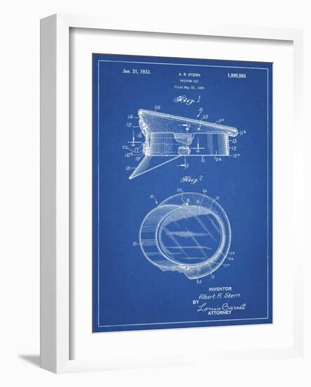 PP993-Blueprint Police Hat 1933 Patent Poster-Cole Borders-Framed Giclee Print