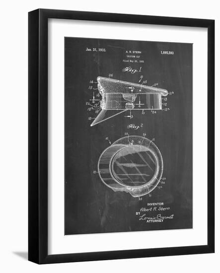 PP993-Chalkboard Police Hat 1933 Patent Poster-Cole Borders-Framed Giclee Print