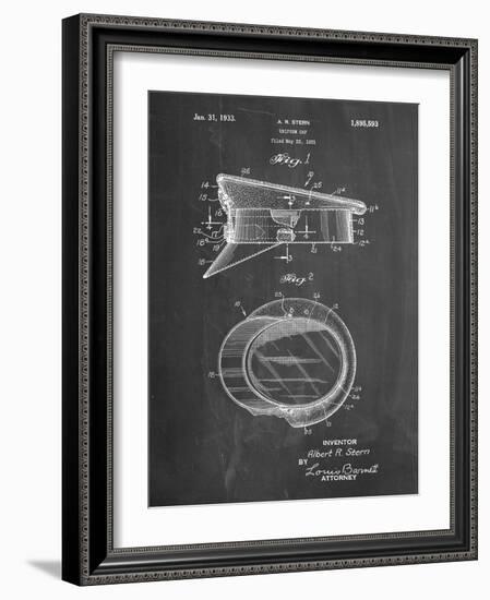 PP993-Chalkboard Police Hat 1933 Patent Poster-Cole Borders-Framed Giclee Print