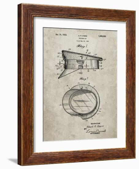 PP993-Sandstone Police Hat 1933 Patent Poster-Cole Borders-Framed Giclee Print