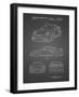 PP994-Black Grid Porsche 911 with Spoiler Patent Poster-Cole Borders-Framed Giclee Print