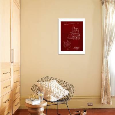 Pp997 Burgundy Porter Cable Hand Router Patent Poster Giclee Print By Cole Borders Art Com