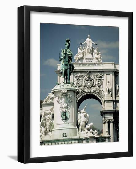 Praca Da Commercio, Lisbon, Portugal, Europe-Sylvain Grandadam-Framed Photographic Print