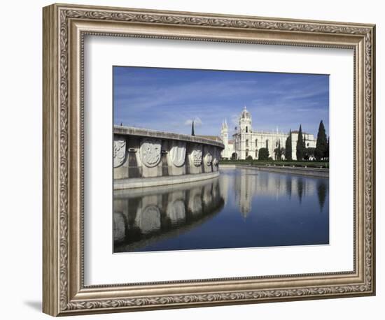 Praca do Imperio Fountain and Jeronimos Monastery, Lisbon, Portugal-Michele Molinari-Framed Photographic Print