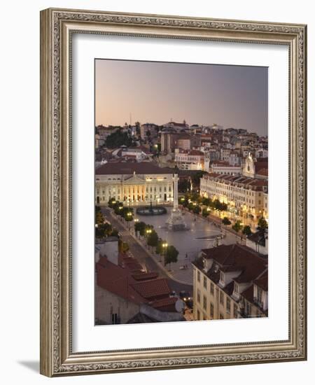 Praca Do Pedro Iv Square, Lisbon, Portugal-Demetrio Carrasco-Framed Photographic Print