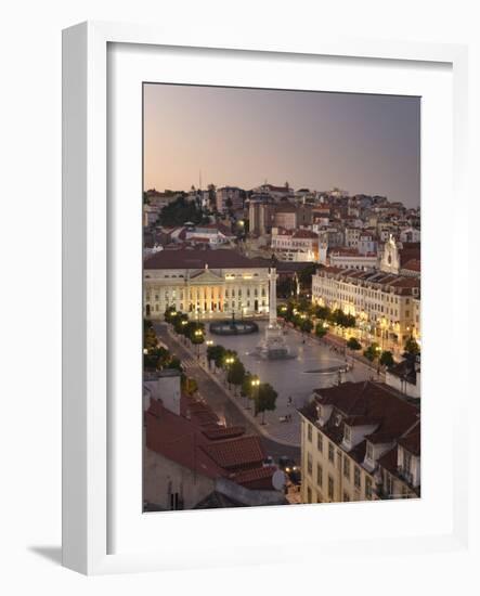 Praca Do Pedro Iv Square, Lisbon, Portugal-Demetrio Carrasco-Framed Photographic Print