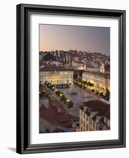 Praca Do Pedro Iv Square, Lisbon, Portugal-Demetrio Carrasco-Framed Photographic Print