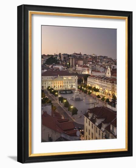 Praca Do Pedro Iv Square, Lisbon, Portugal-Demetrio Carrasco-Framed Photographic Print