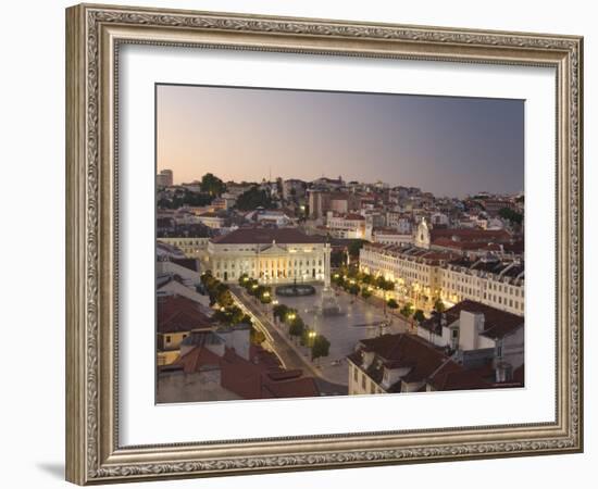 Praca Do Pedro Iv Square, Lisbon, Portugal-Demetrio Carrasco-Framed Photographic Print