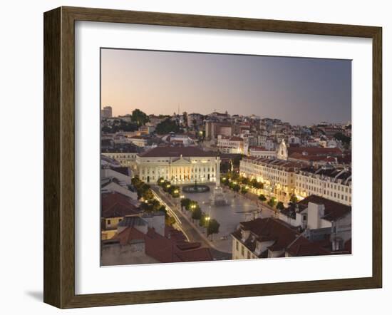 Praca Do Pedro Iv Square, Lisbon, Portugal-Demetrio Carrasco-Framed Photographic Print