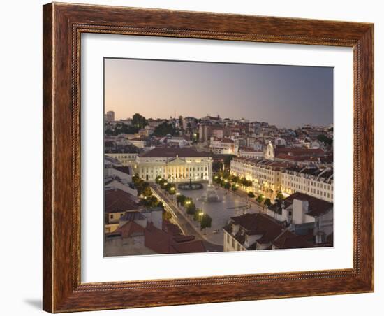 Praca Do Pedro Iv Square, Lisbon, Portugal-Demetrio Carrasco-Framed Photographic Print