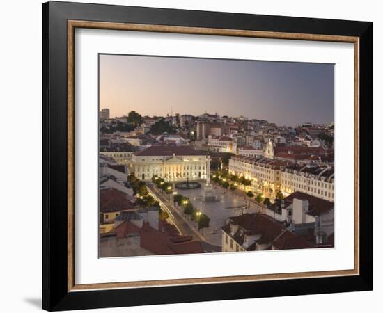 Praca Do Pedro Iv Square, Lisbon, Portugal-Demetrio Carrasco-Framed Photographic Print