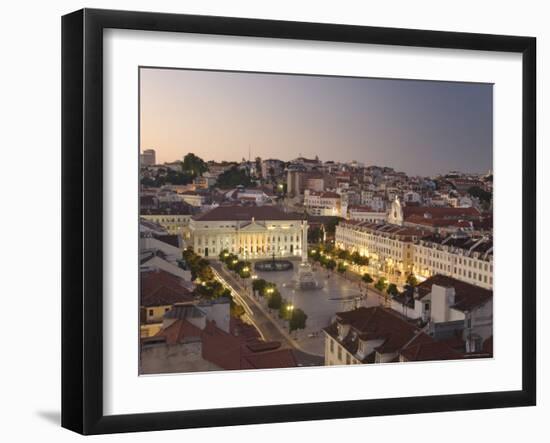 Praca Do Pedro Iv Square, Lisbon, Portugal-Demetrio Carrasco-Framed Photographic Print