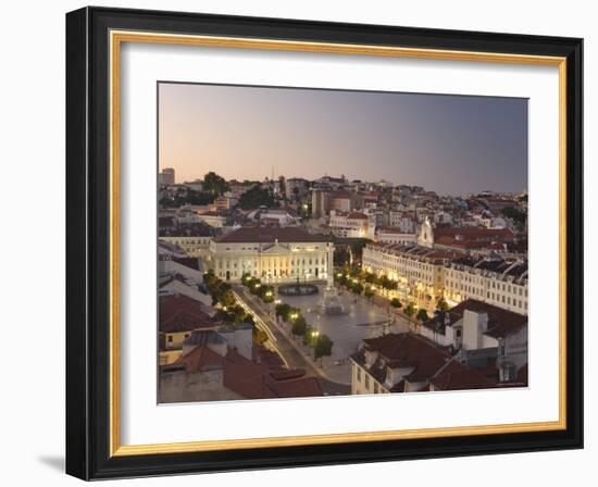 Praca Do Pedro Iv Square, Lisbon, Portugal-Demetrio Carrasco-Framed Photographic Print