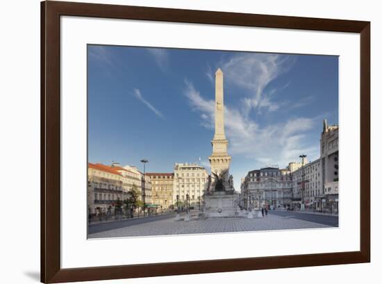 Praca dos Restauradores, Obelisk, Avenida da Liberdade, Lisbon, Portugal, Europe-Markus Lange-Framed Photographic Print