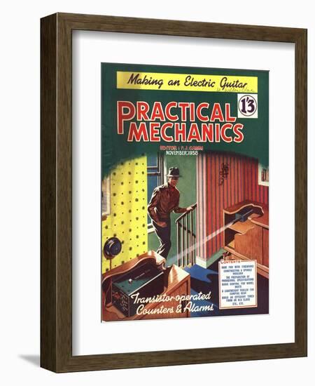 Practical Mechanics, Burglar Alarms Magazine, UK, 1950-null-Framed Giclee Print