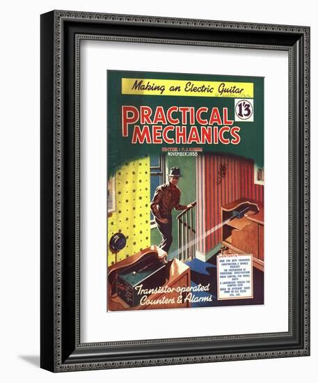 Practical Mechanics, Burglar Alarms Magazine, UK, 1950-null-Framed Giclee Print