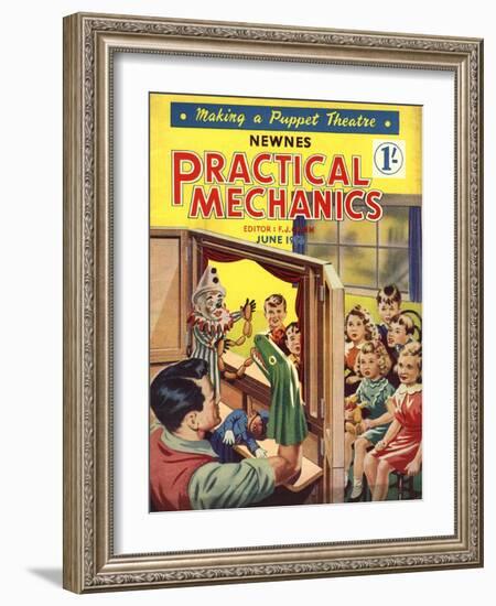 Practical Mechanics, Puppets Shows Magazine, UK, 1950-null-Framed Giclee Print