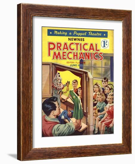 Practical Mechanics, Puppets Shows Magazine, UK, 1950-null-Framed Giclee Print