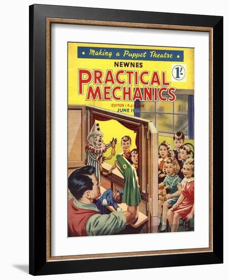 Practical Mechanics, Puppets Shows Magazine, UK, 1950-null-Framed Giclee Print