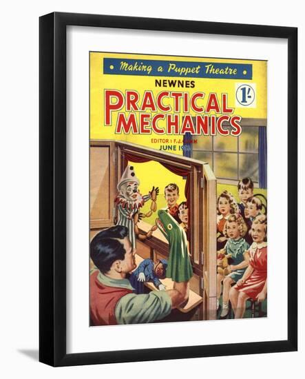 Practical Mechanics, Puppets Shows Magazine, UK, 1950-null-Framed Giclee Print