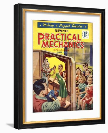 Practical Mechanics, Puppets Shows Magazine, UK, 1950-null-Framed Giclee Print