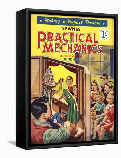 Practical Mechanics, Puppets Shows Magazine, UK, 1950-null-Framed Premier Image Canvas