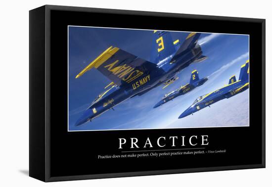 Practice: Inspirational Quote and Motivational Poster-null-Framed Premier Image Canvas