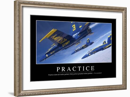 Practice: Inspirational Quote and Motivational Poster-null-Framed Photographic Print