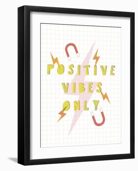 Practice Positive - Vibes-Archie Stone-Framed Art Print