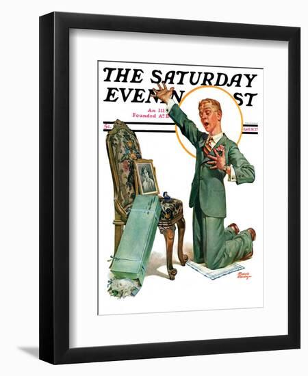 "Practice Proposal," Saturday Evening Post Cover, April 30, 1927-Frederic Stanley-Framed Giclee Print