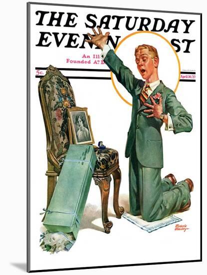 "Practice Proposal," Saturday Evening Post Cover, April 30, 1927-Frederic Stanley-Mounted Giclee Print