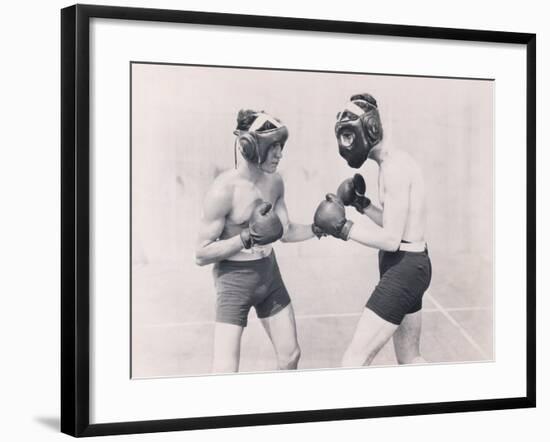 Practicing for the Big Fight-null-Framed Photo